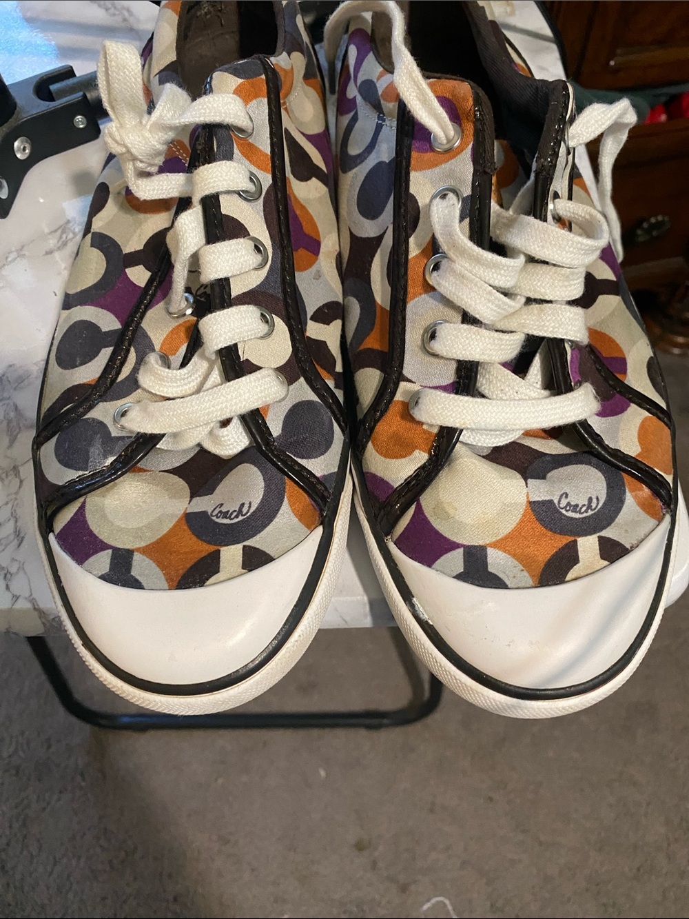 Women’s Coach Est. 1941 Multicolor Signature Print Lace-Up Sneakers Size 11 - Picture 9 of 13